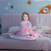 Glow in The Dark Blanket Pink Flannel Fleece Blankets for Girls Two Sided Unicorn Kids Blanket 6 Hours Glow in The Dark Blankets 50x60 Inches