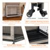 23 Inch Gray Heavy-Duty Dog Crate Furniture