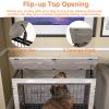 23 Inch Gray Heavy-Duty Dog Crate Furniture