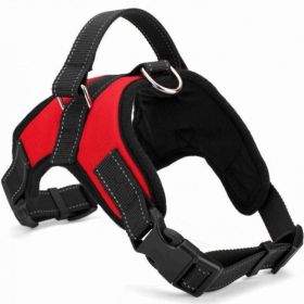 Dog Chest Strap Traction Rope Explosion proof Flushing Dog Chest Strap (colour: red, Specifications (length * width): XL)