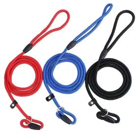 Durable Dog Slip Rope Leash With Strong Slip Lead; Adjustable Pet Slipknot Nylon Leash For Dogs (Color: Red, size: M - Diameter 0.8cm)