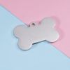 Metal Pet ID Tags With Pink Bone Shape For Dogs & Cats